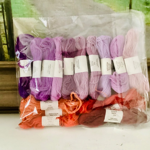 Appleton Yarn of London Wool Needlepoint Tapestry Thread Lot of 16 Purple Orange - Picture 11 of 11